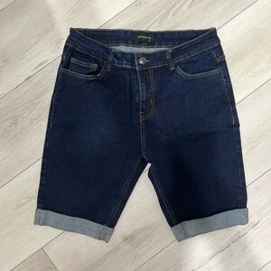 Dark Blue Denim Shorts